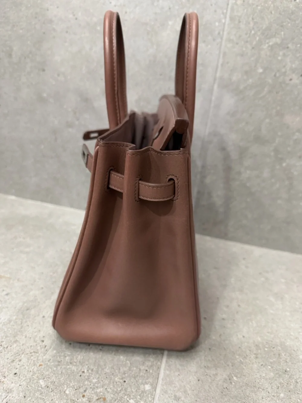 Hermes Birkin 25 Griolet Tadelakt With Palladium Hardware